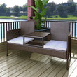 2-Seater Outdoor Sofa with Table