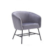 Galen Lounge Chair - Ash Grey Velvet