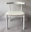 Hannah Chair - White & White Leather
