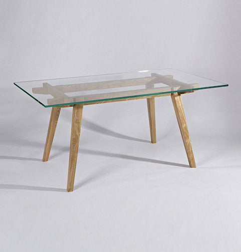Harald Modern Dining Table - Glass & Wood