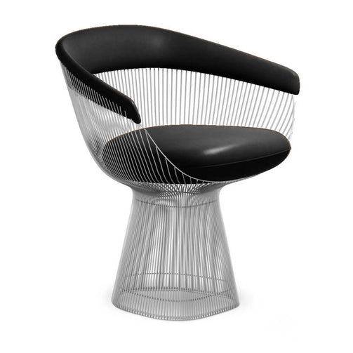 Lovise Wire Dining Chair - Black Leather