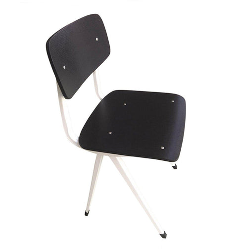 Rika Chair - Black Seat/Back & White Frame