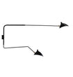 Sergio Rotating Sconce Two Arms (1 Curved) Wall Lamp